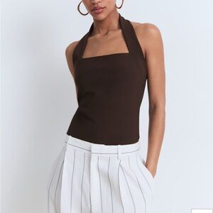 Mango Chocolate Brown Halter Camisole